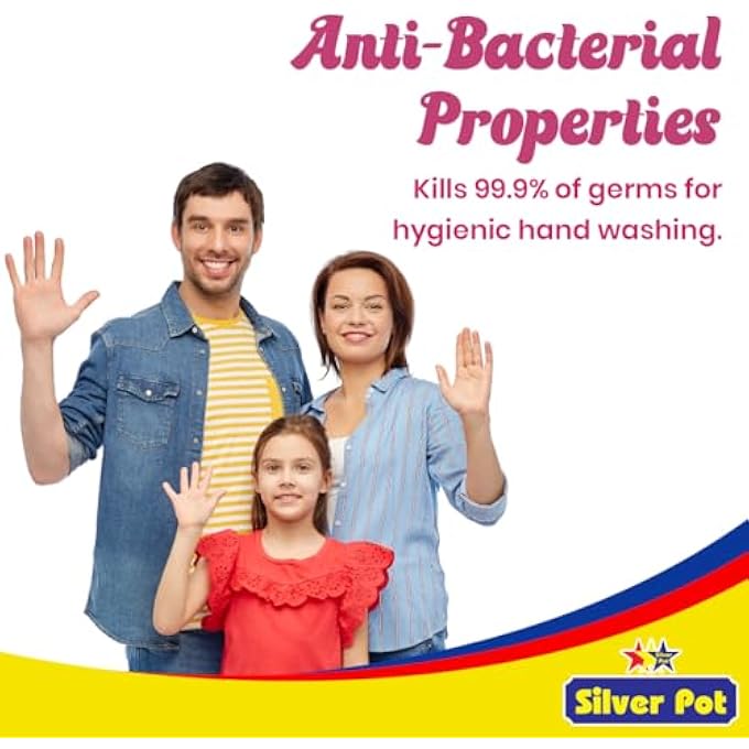 Silver Pot ROSE PETAL HAND WASH  400ML  GENTLE HYDRATING FORMULA WITH REFRESHING ROSE PETAL SCENT, EFFECTIVE GERM PROTECTION, AND DAILY CARE - Image 4